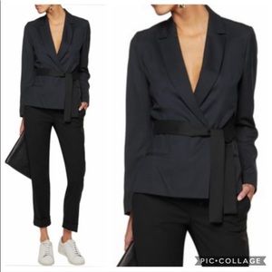 NWT Maje Vival Black blazer with waist tie size 42 or US XL